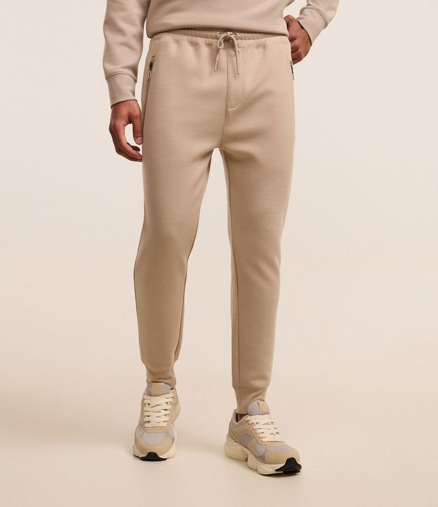 Pantalón Jogger Deportivo con Cremallera en el Bolsillo y Bajo Ajustado 2