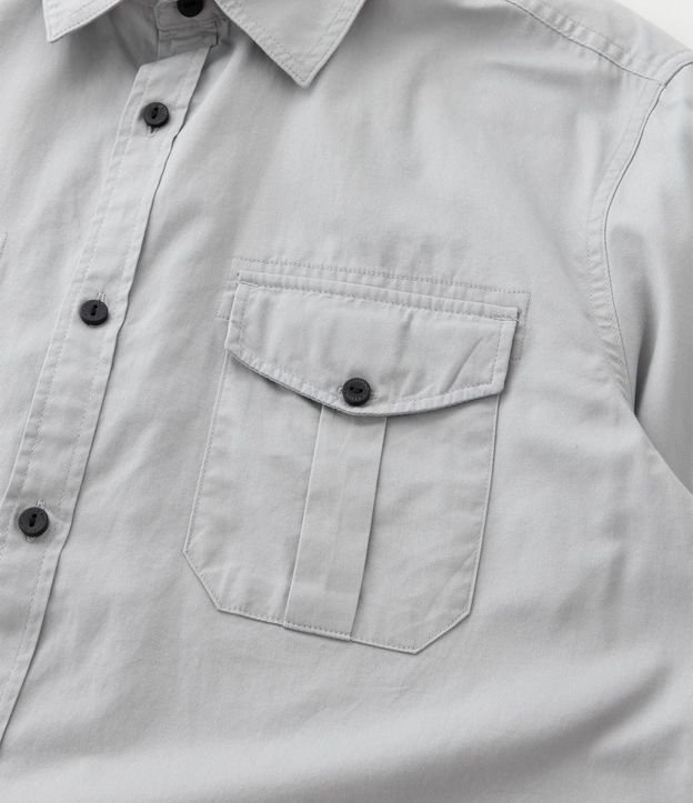 Camisa Manga Larga en Sarga con Bolsillos 9