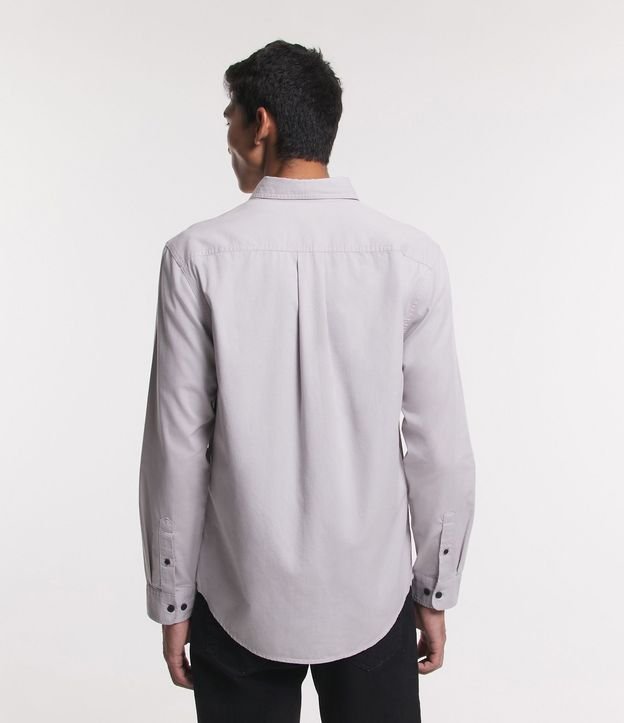 Camisa Manga Larga en Sarga con Bolsillos 3