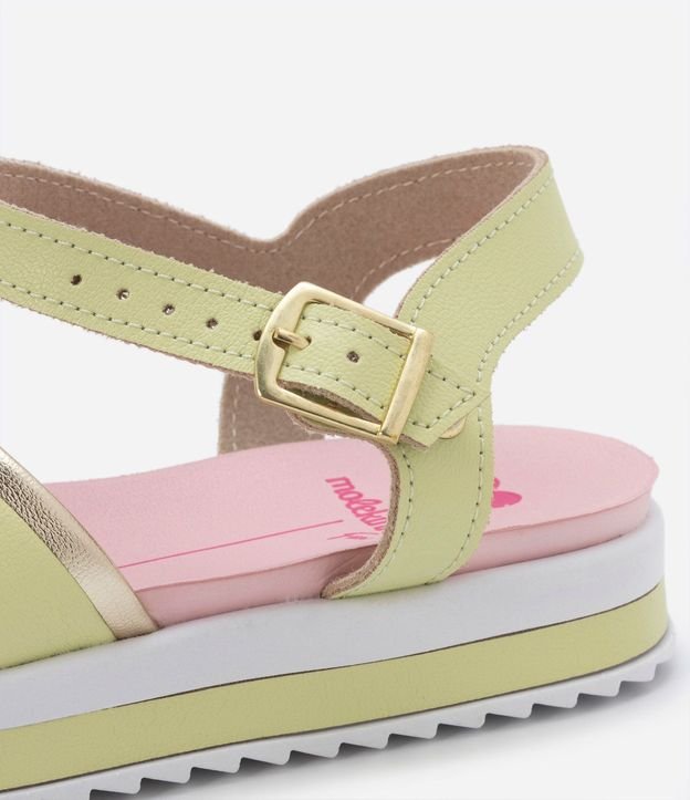 Sandalia Flatform Infantil con Tiras Anchas y Efecto Metalizado - Talle 25 al 36 6