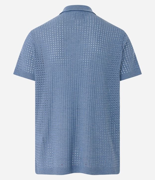 Camisa Relaxed de Punto Abierto con Cuello Inglés 7