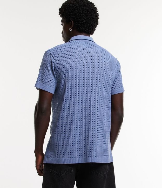 Camisa Relaxed de Punto Abierto con Cuello Inglés 3