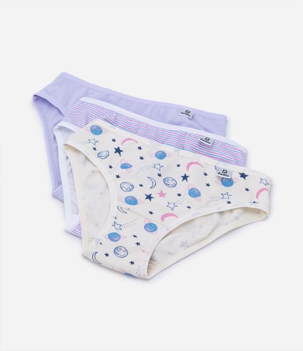 Kit 03 Bombachas Infantiles con Estampados Variados - Talle 4 a 14 años