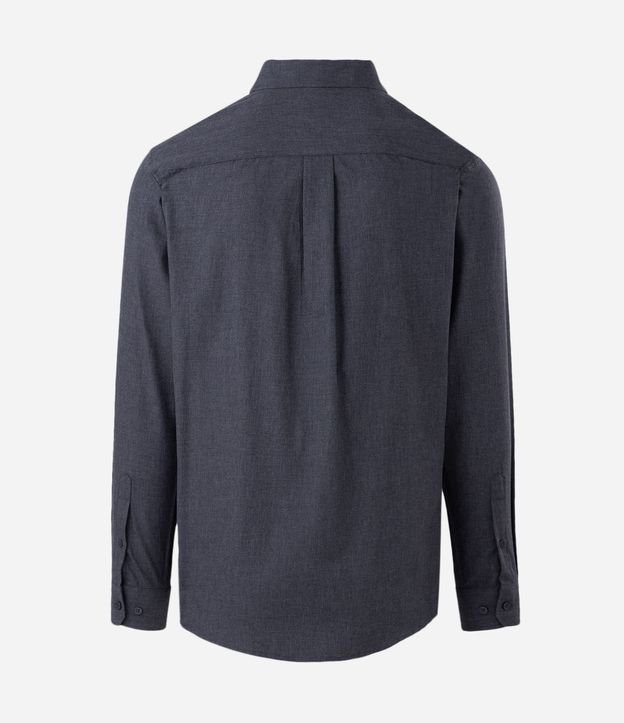 Camisa en Algodón con Botones Delanteros y Efecto Melange 10