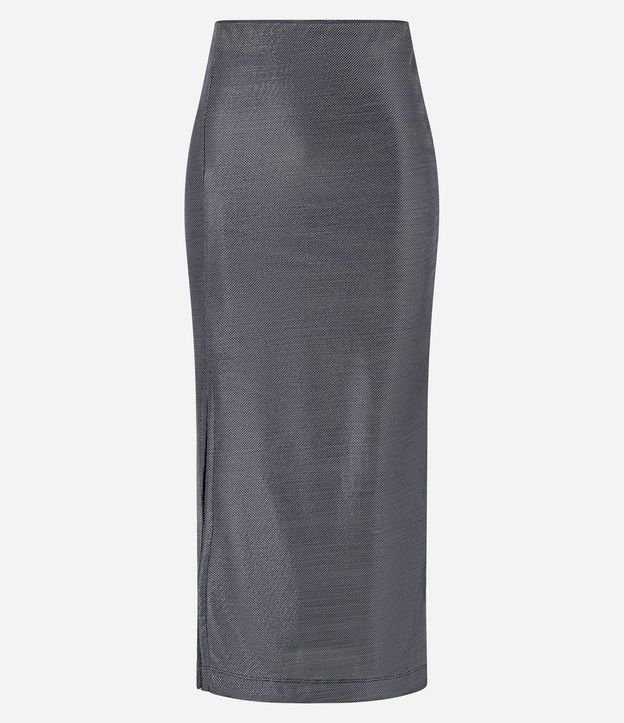 Pollera Midi Metalizada con Abertura Lateral 5