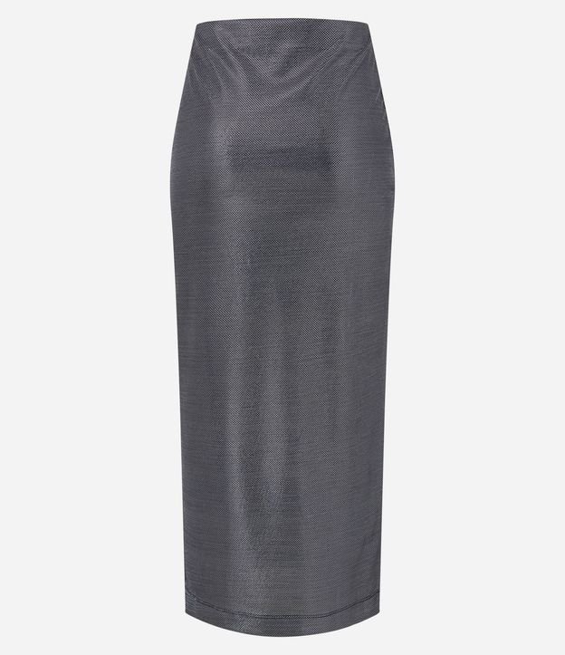 Pollera Midi Metalizada con Abertura Lateral 7