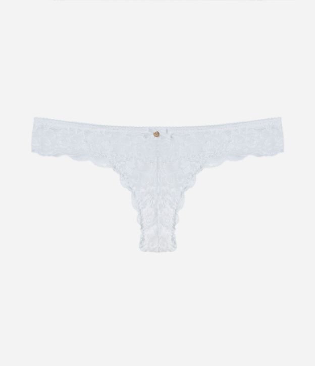 Bombacha Bikini Hilo en Encaje Floral con Cintura Elástica 5