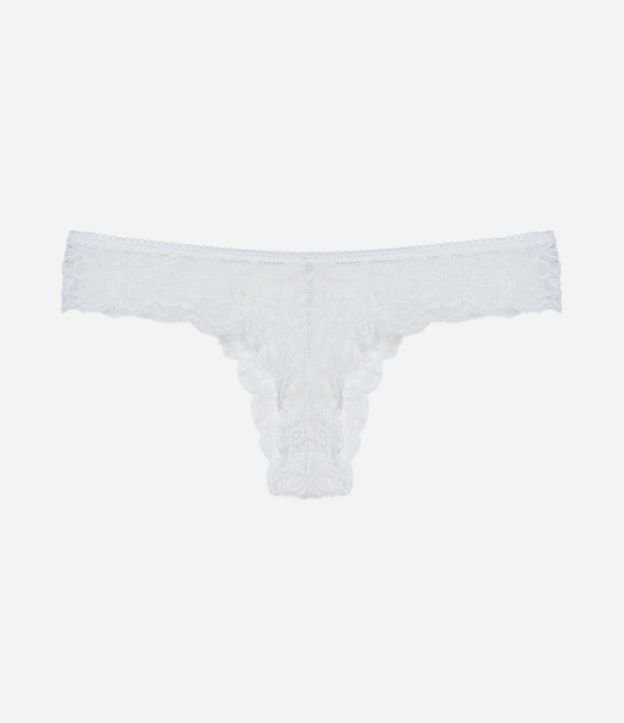 Bombacha Bikini Hilo en Encaje Floral con Cintura Elástica 10