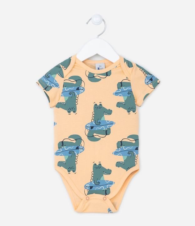Body Infantil con Estampa de Caimán Surf - Talle 0 a 18 meses