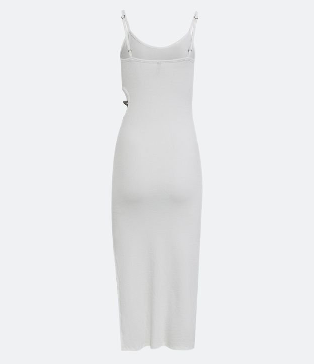 Vestido New Midi en Rib con Cutout Lateral y Tirante de Brillo 8