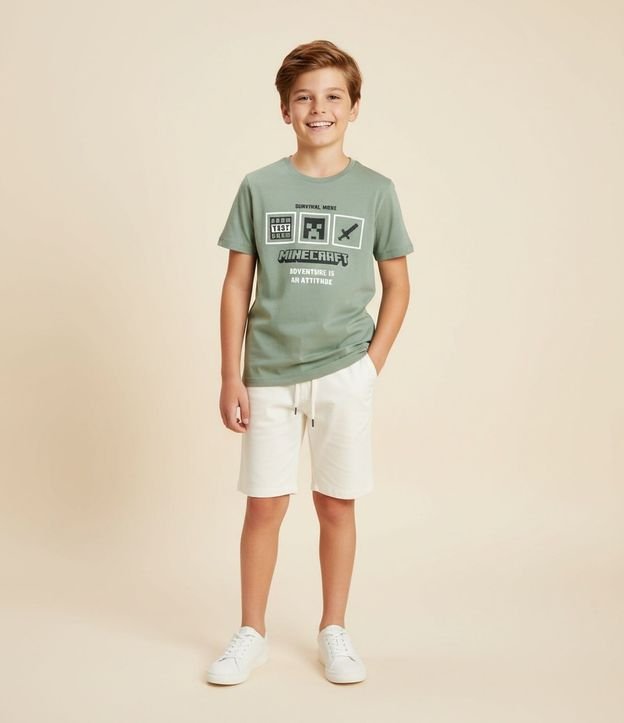 Remera Infantil con Estampa Minecraft - Talle 5 a 14 años