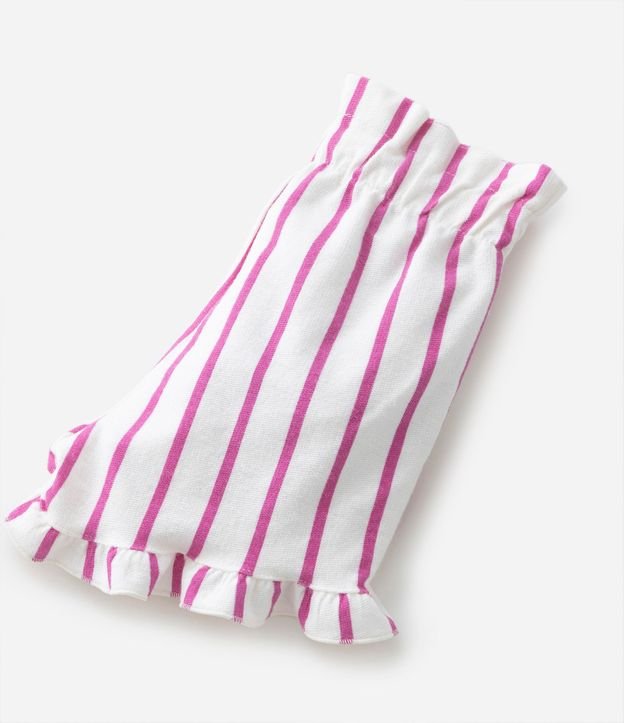 Short Clochard Infantil con Lazo en la Cintura y Estampado Rayado - Talle 1 a 5 años 3