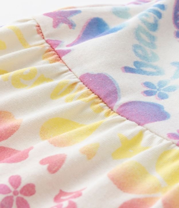 Vestido Marias Infantil con Estampado Tie Dye Floral - Talle 5 a 14 años 3