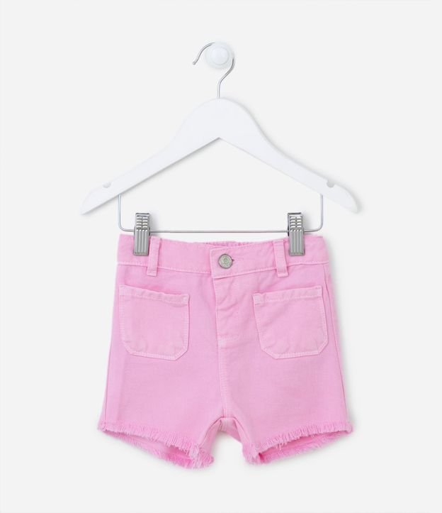 Short Infantil con Bolsillos y Terminación Deshilachada - Talle 1 a 5 años