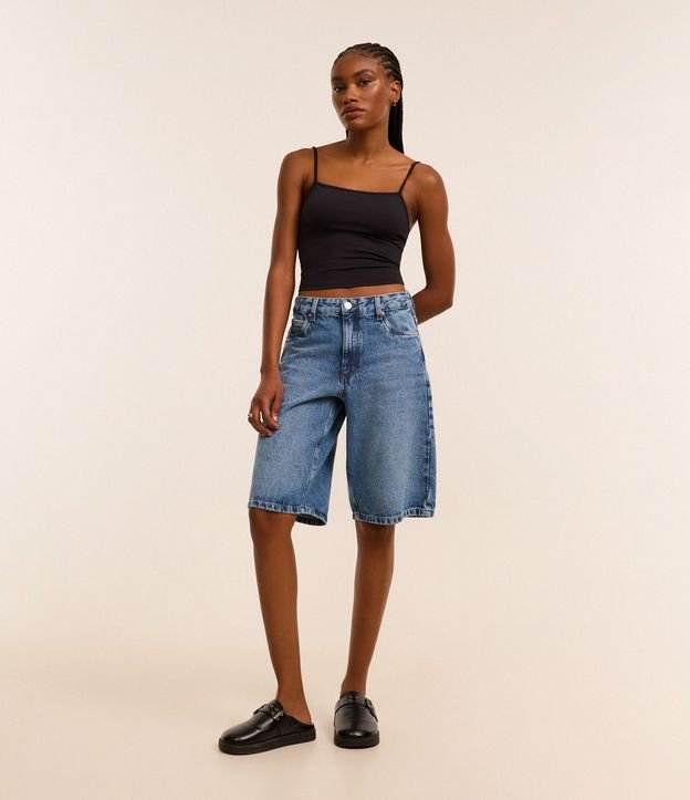 Top Cropped de Poliamida con Breteles Finos 2