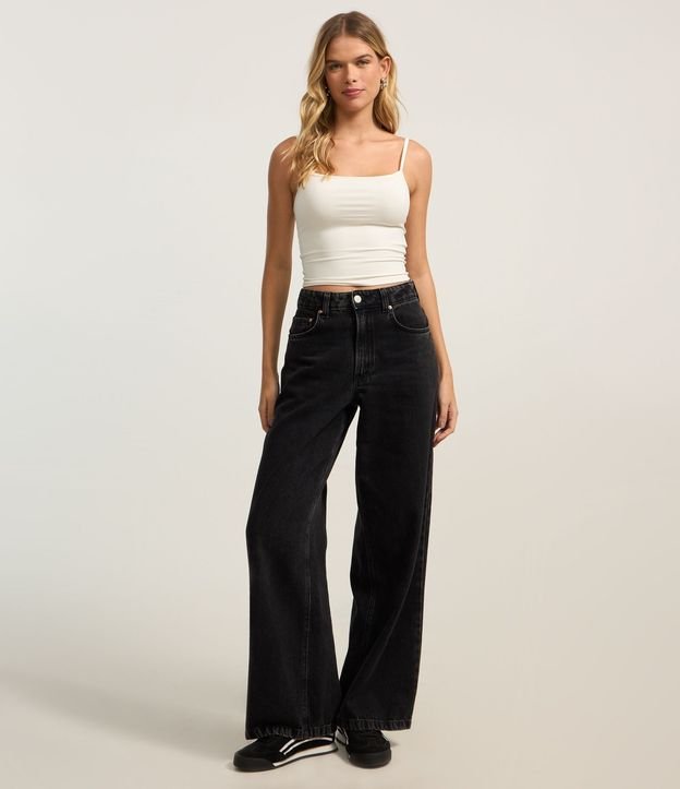 Top Cropped de Poliamida con Breteles Finos 3