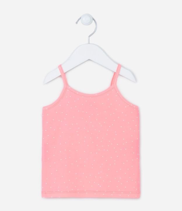 Blusa Musculosa Infantil con Estampado de Lunares - Talle 1 a 5 años