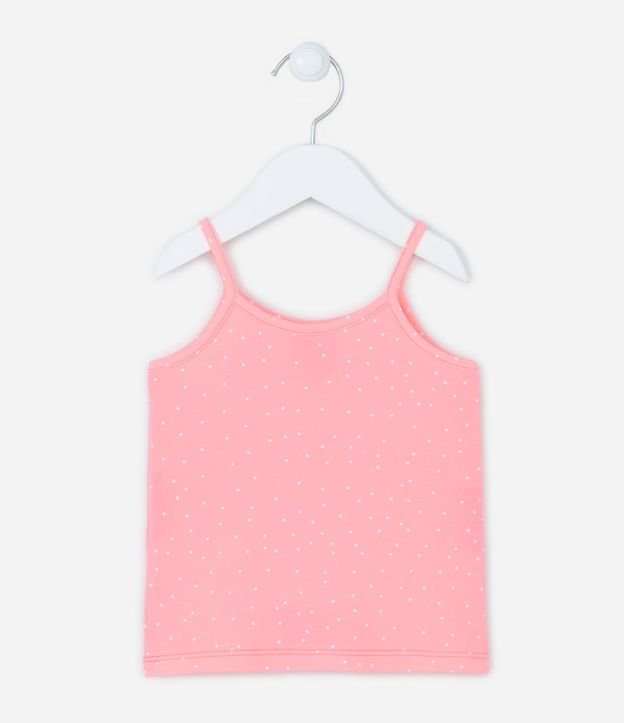 Blusa Musculosa Infantil con Estampado de Lunares - Talle 1 a 5 años 2