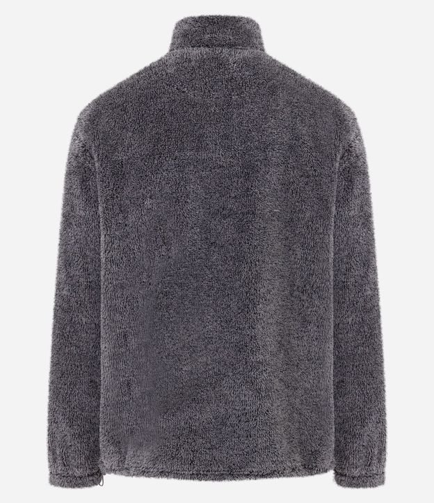 Buzo Peludo con Cremallera en el Cuello y Bolsillo Canguro 8