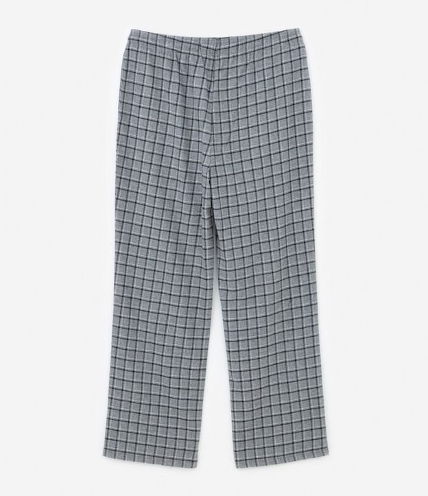 Pantalón de Pijama en Franela de Cuadros con Lazo 8