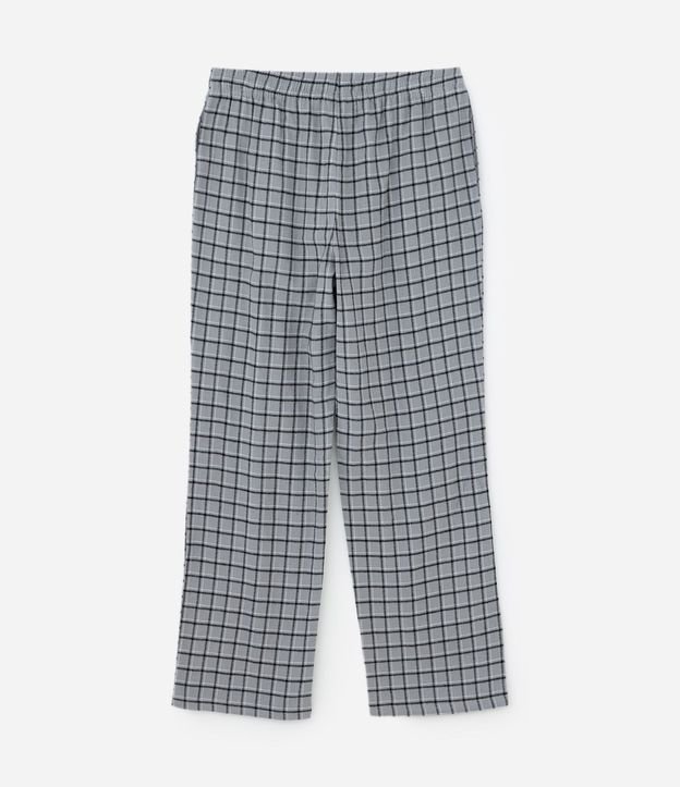 Pantalón de Pijama en Franela de Cuadros con Lazo 9