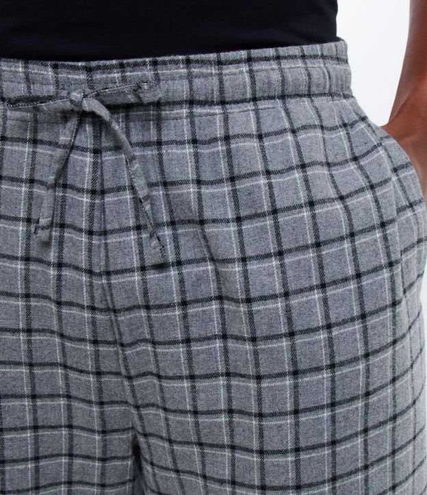 Pantalón de Pijama en Franela de Cuadros con Lazo 6