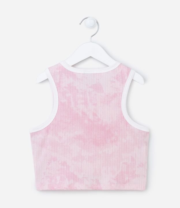 Musculosa Cropped Infantil Acanalada con Estampa Tropical - Talle 5 a 14 años 2