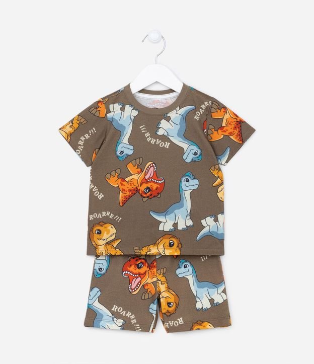 Conjunto Infantil Corto con Estampado de Dinosaurios - Talle 1 a 5 años 1