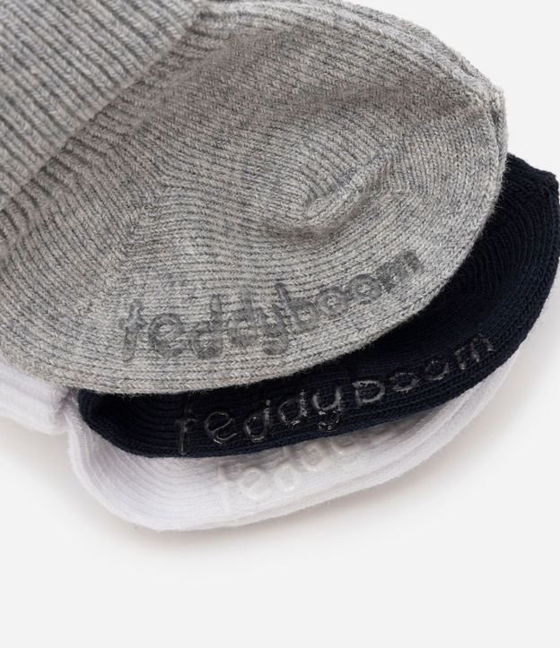 Kit 03 medias infantiles en Algodón con Dobra doble - Talle 0 a 12 Meses 5