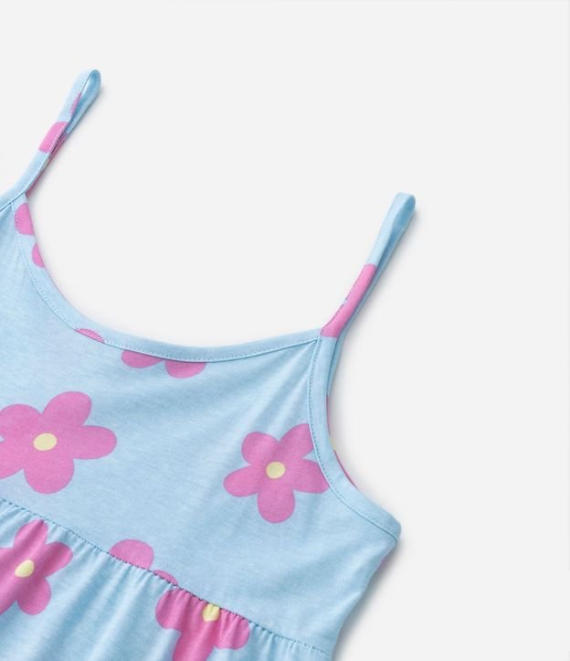 Vestido Marias Infantil con Bretel Fino y Estampa Floral - Talle 5 a 14 años 4