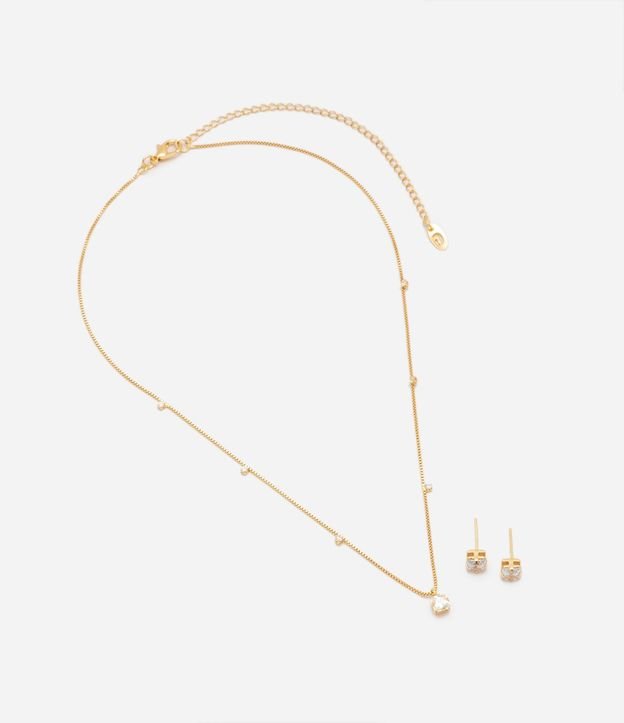 Conjunto de Collar y Caravana con Colgante de Punto de Luz 2
