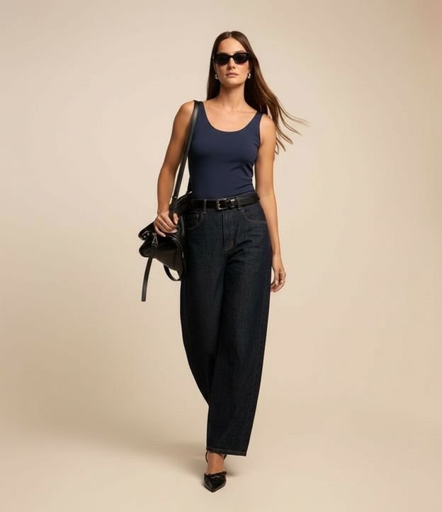 Blusa Musculosa en Poliamida con Escote U 4