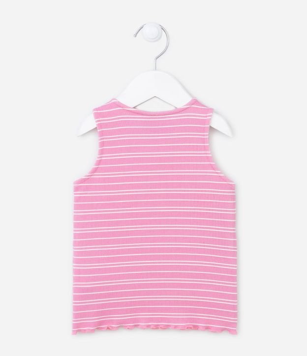 Musculosa Infantil Acanalada con Bordado de Corazón - Talle 1 a 5 años 2