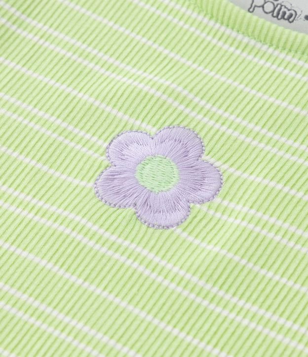 Musculosa Infantil Acanalada con Bordado de Corazón - Talle 1 a 5 años 5