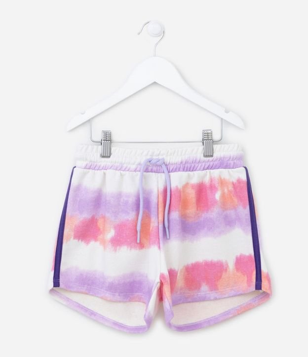 Short Runner Infantil en Algodón con Estampa Tie Dye - Talle 5 a 14 años