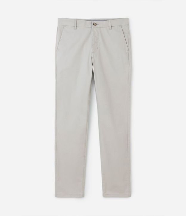 Pantalón Slim en Sarga con Bolsillos Cuchillo 6