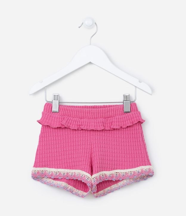 Short Infantil en Ganchillo con Volados - Talle 1 a 5 años