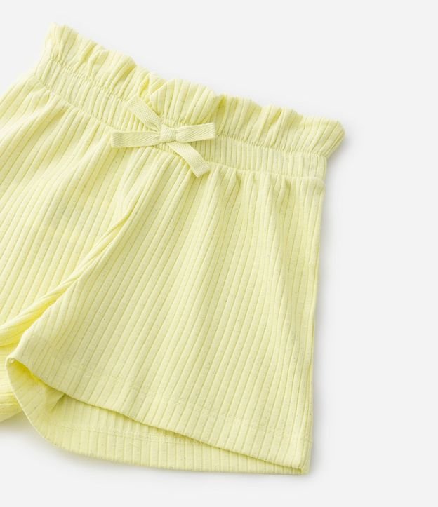 Short Clochard Infantil Acanalado con Purpurina y Moña Aplicada - Talle 1 a 5 años 5