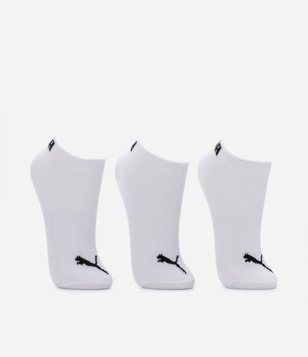 Kit 03 Pares de Medias Caña Corta Infantil Estampado Puma - Talle 25 al 34 2