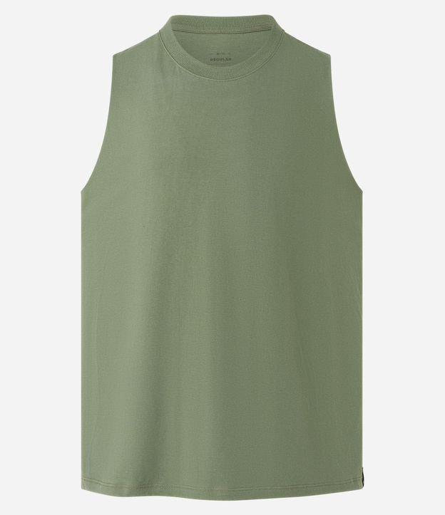 Musculosa en Algodón con Cuello Redondo y Tag en el Bajo 5