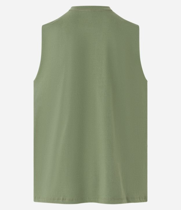 Musculosa en Algodón con Cuello Redondo y Tag en el Bajo 6