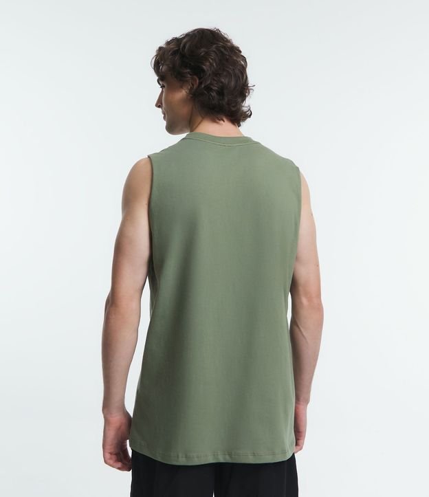 Musculosa en Algodón con Cuello Redondo y Tag en el Bajo 3