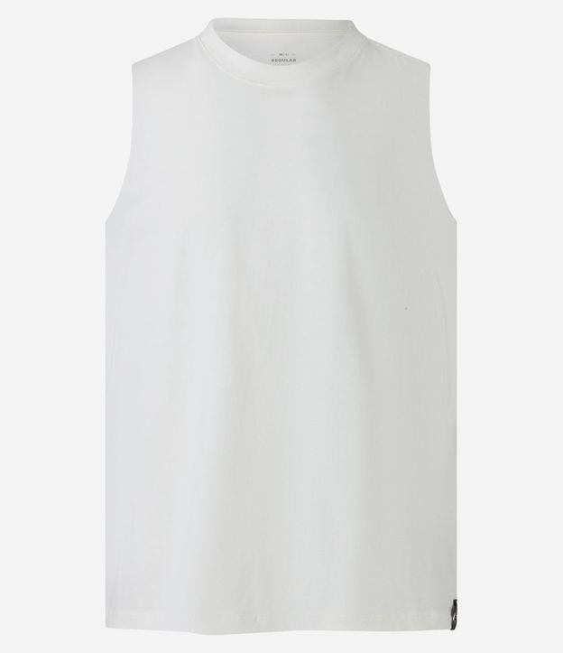 Musculosa en Algodón con Cuello Redondo y Tag en el Bajo 6