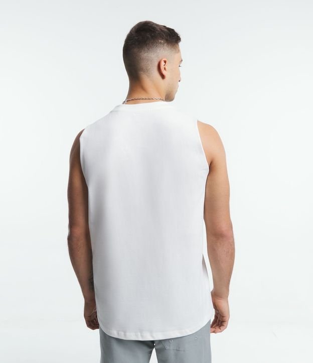 Musculosa en Algodón con Cuello Redondo y Tag en el Bajo 3