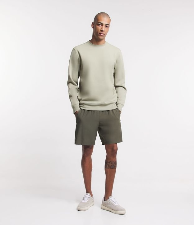 Bermuda Deportiva con Bloques de Color y Bolsillos con Cremallera