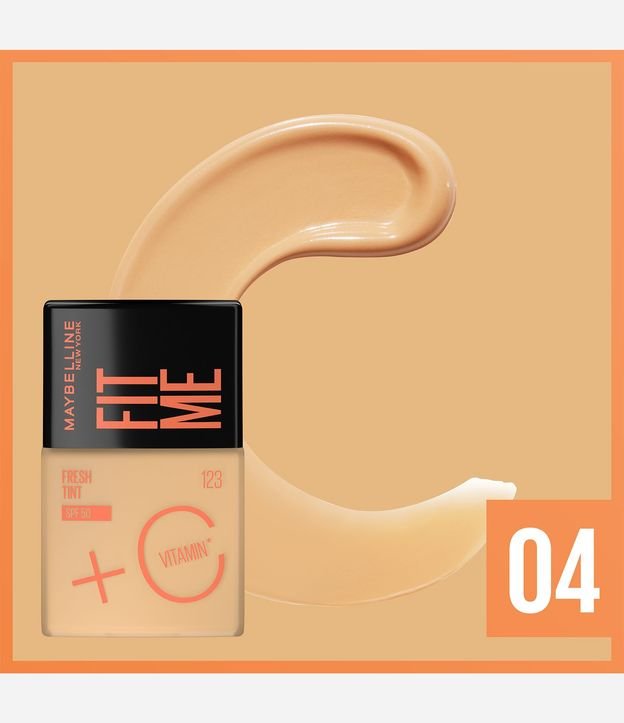 Base Líquida Maybelline NY Fit Me Fresh Tint Vitamina C FPS50 Tono 04