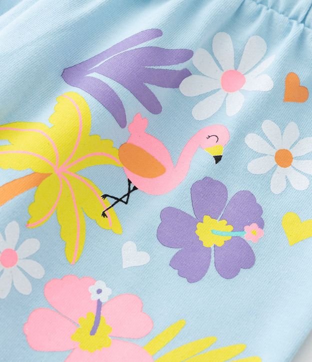 Short Infantil en Media Malla con Estampa de Flamenco - Talle 1 a 5 años 6