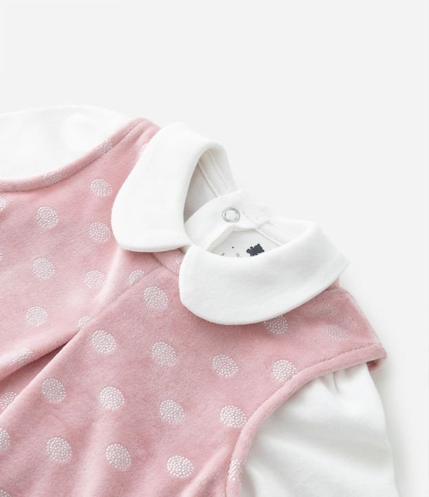 Vestido Infantil en Terciopelo con Bolsillos - Talle 0 al 18 meses 11