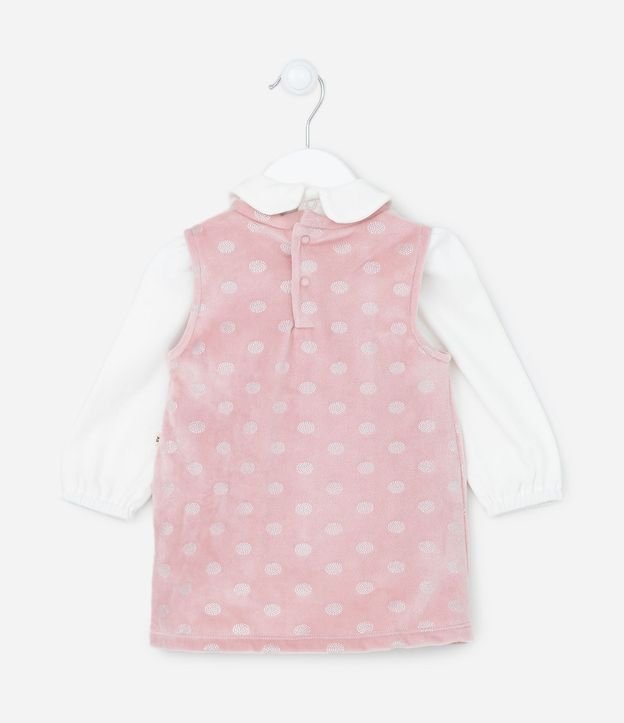 Vestido Infantil en Terciopelo con Bolsillos - Talle 0 al 18 meses 3