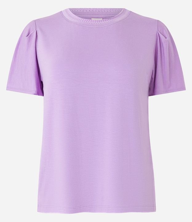 Blusa Manga Corta en Viscosa con Pliegue en la Sisa 2